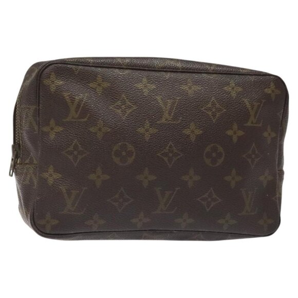 LOUIS VUITTON Monogram Trousse Toilette 23 Clutch Bag LV Auth - Picture 1 of 16